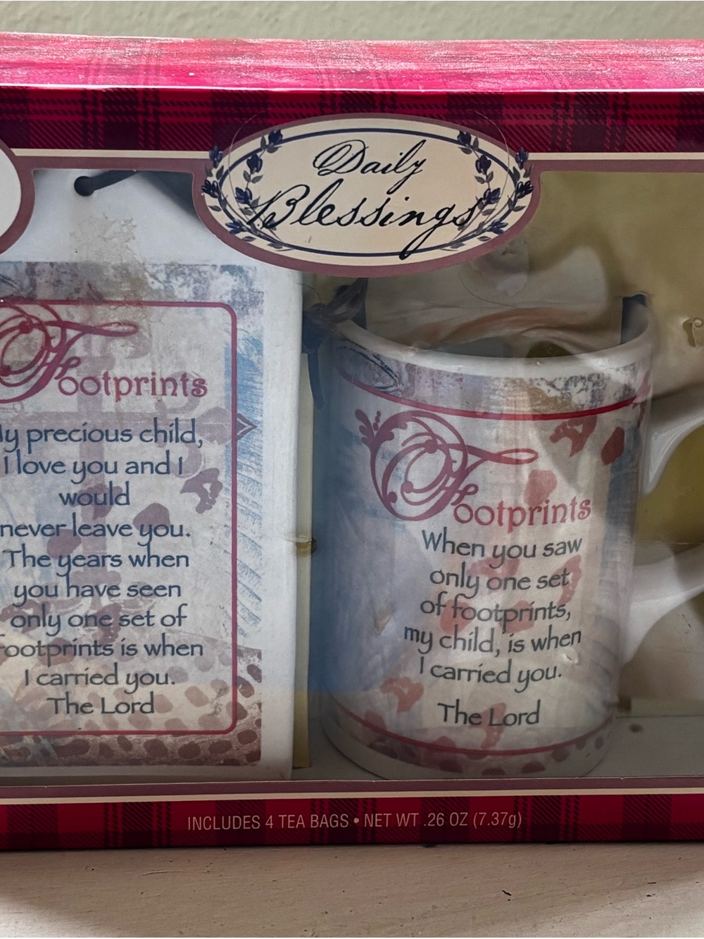 ‘Footprints’  Plaque & Mug Gift Set